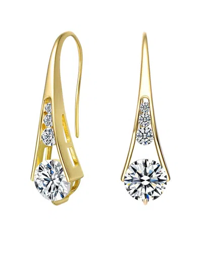 Genevive 14k Over Silver Cz Earrings