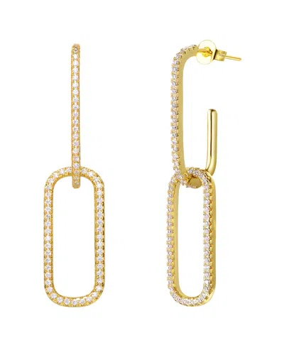 Genevive 14k Over Silver Cz Earrings