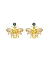 Genevive 14k Over Silver Cz Earrings
