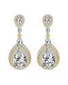 Genevive 14k Over Silver Cz Earrings