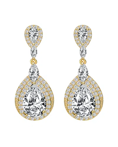 Genevive 14k Over Silver Cz Earrings