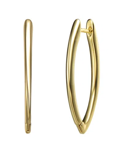 Genevive 14k Over Silver Cz Earrings In Gold