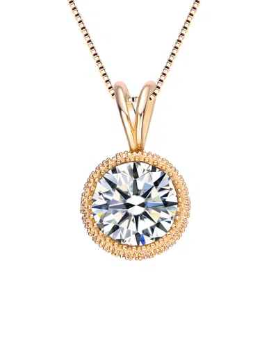Genevive 14k Over Silver Cz Enhancer In Gold