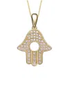 Genevive 14k Over Silver Cz Love Pendant