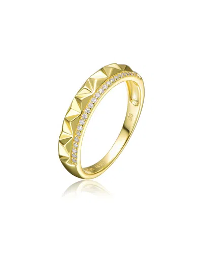 Genevive 14k Over Silver Cz Modern Ring