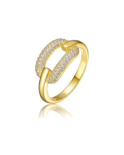 Genevive 14k Over Silver Cz Modern Ring