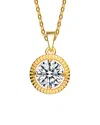 Genevive 14k Over Silver Cz Necklace