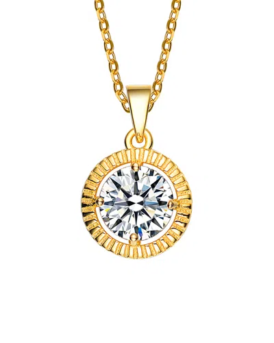 Genevive 14k Over Silver Cz Necklace