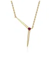 Genevive 14k Over Silver Cz Necklace