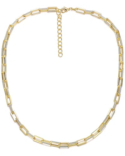 Genevive 14k Over Silver Cz Necklace