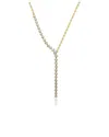 Genevive 14k Over Silver Cz Necklace