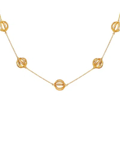 Genevive 14k Over Silver Cz Necklace