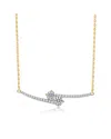 Genevive 14k Over Silver Cz Necklace