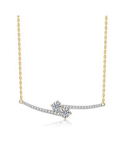 Genevive 14k Over Silver Cz Necklace