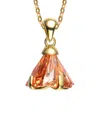 Genevive 14k Over Silver Cz Pendant