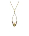 Genevive 14k Over Silver Cz Pendant