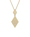 Genevive 14k Over Silver Cz Pendant Necklace