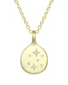 Genevive 14k Over Silver Cz Pendant Necklace