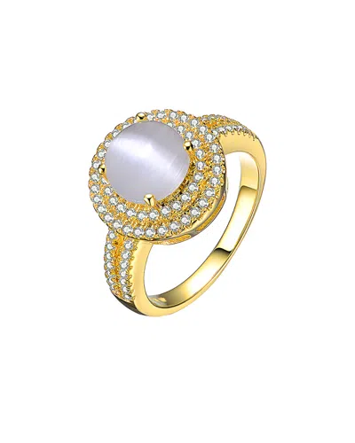 Genevive 14k Over Silver Cz Ring