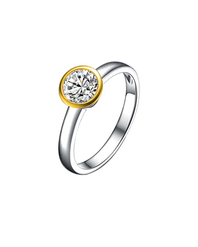 Genevive 14k Over Silver Cz Ring