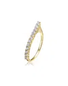 Genevive 14k Over Silver Cz Ring