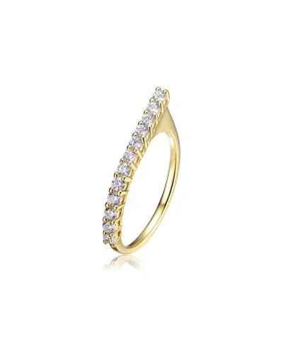 Genevive 14k Over Silver Cz Ring