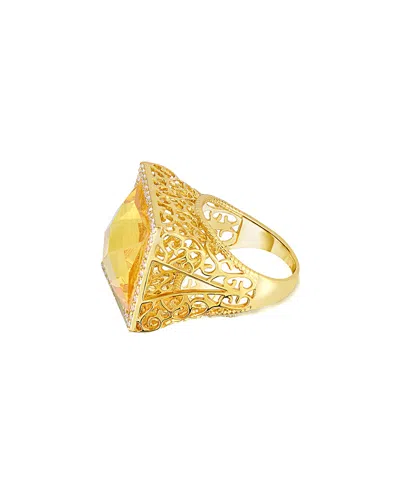 Genevive 14k Over Silver Cz Ring