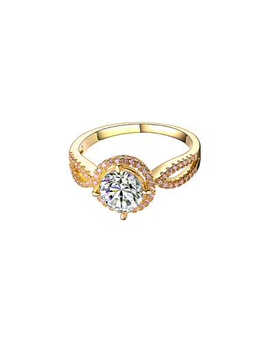 Genevive 14k Over Silver Cz Ring