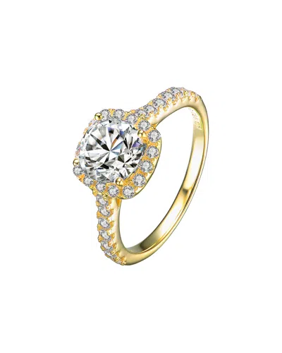 Genevive 14k Over Silver Cz Ring