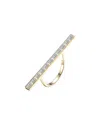 Genevive 14k Over Silver Cz Ring