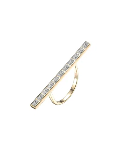 Genevive 14k Over Silver Cz Ring