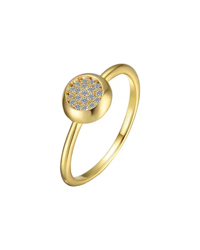 Genevive 14k Over Silver Cz Ring In Gold