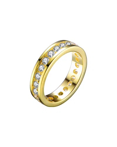 Genevive 14k Over Silver Cz Ring In Gold