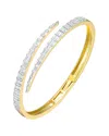 Genevive 14k Over Silver Cz Statement Bracelet