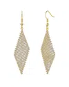 Genevive 14k Over Silver Cz Statement Earrings