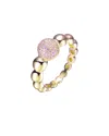 Genevive 14k Over Silver Cz Statement Ring