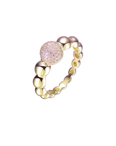 Genevive 14k Over Silver Cz Statement Ring