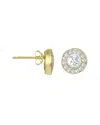 Genevive 14k Over Silver Cz Studs