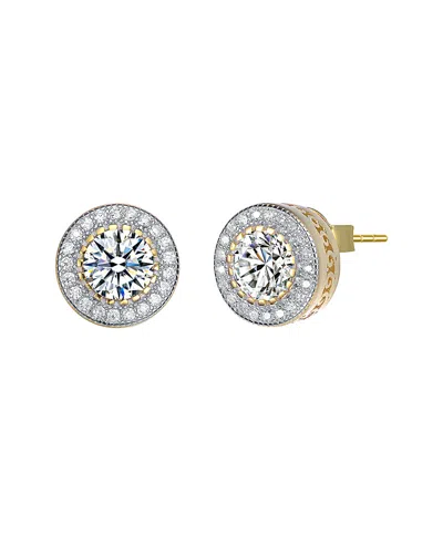 GENEVIVE GENEVIVE 14K OVER SILVER CZ STUDS