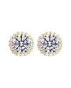 Genevive 14k Over Silver Cz Studs