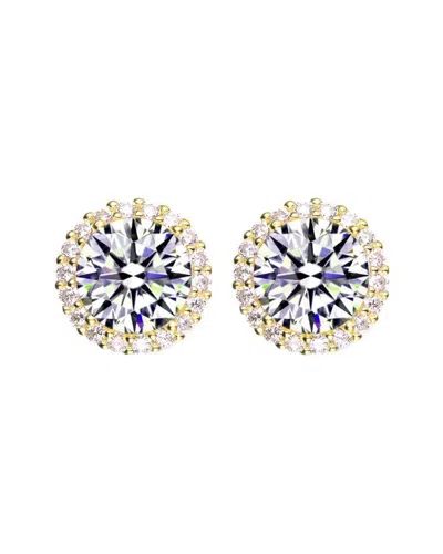 Genevive 14k Over Silver Cz Studs