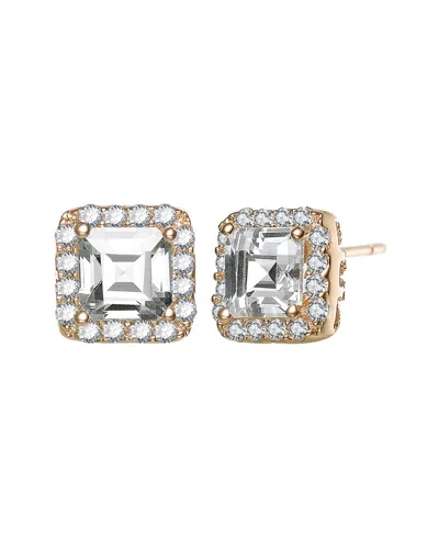 Genevive 14k Over Silver Cz Studs