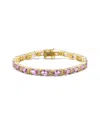 Genevive 14k Over Silver Cz Tennis Bracelet
