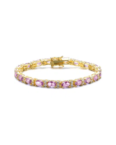 Genevive 14k Over Silver Cz Tennis Bracelet