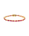 Genevive 14k Over Silver Cz Tennis Bracelet