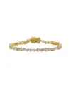 Genevive 14k Over Silver Cz Tennis Bracelet
