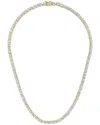 Genevive 14k Over Silver Cz Tennis Necklace