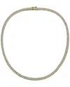 Genevive 14k Over Silver Cz Tennis Necklace