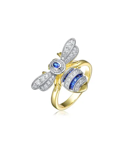Genevive 14k Over Silver Cz Wasp Ring