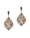 Genevive 14k Over Silver Earrings In Multi